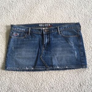 Hollister Distressed Denim Jean Mini Skirt 5
